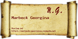 Marbeck Georgina névjegykártya